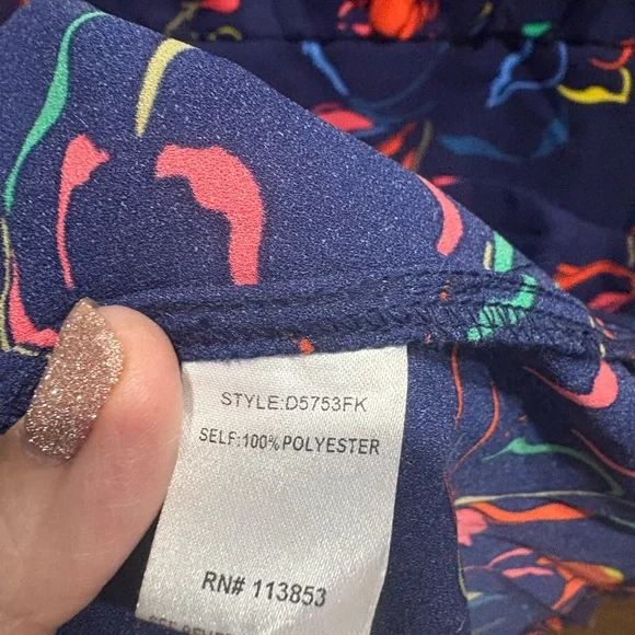 SugarLips Floral Navy Dress - Picture 8 of 10